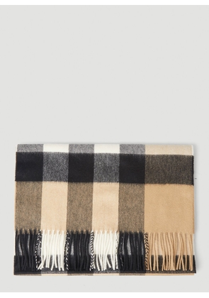 Burberry Mega Check Scarf - Man Scarves Beige One Size