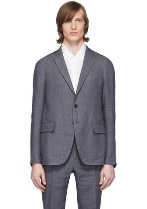 Eidos Grey Linen Blazer