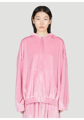 Balenciaga Bb Paris Zip-up Hooded Sweatshirt - Woman Sweatshirts Pink 1