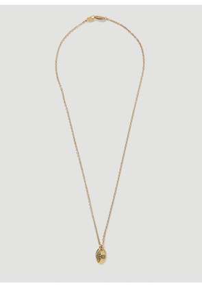Vivienne Westwood Tag Engraved Pendant Necklace - Man Jewellery Gold One Size