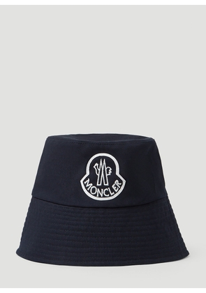 Moncler Logo Embroidery Bucket Hat - Woman Hats Dark Blue S