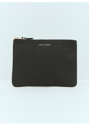 Comme des Garçons Wallet Washed Leather Pouch -  Wallets & Cardholders Black One Size