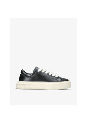 Mens Cole Buxton Wilson Logo-Engraved Leather Low-Top Trainers