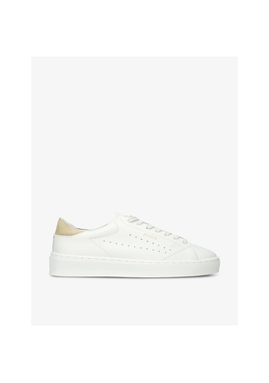 Mens Axel Arigato Court Logo-Print Leather Low-Top Trainers