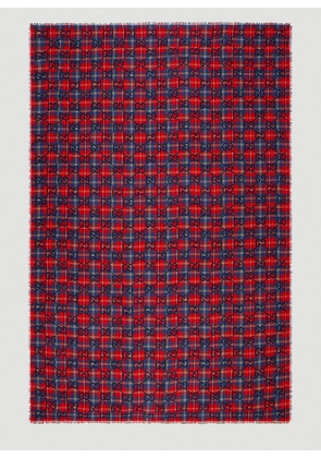 Gucci Maxi Gg Tartan Scarf - Man Scarves Red One Size