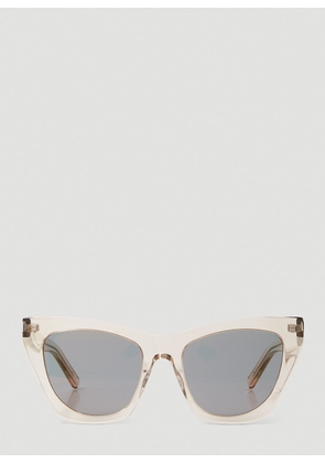 Saint Laurent Sl 214 Kate Sunglasse - Woman Sunglasses Beige One Size