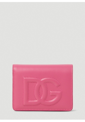 Dolce & Gabbana Logo Embossed Biofold Wallet - Woman Wallets & Cardholders Pink One Size