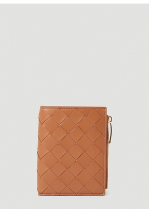 Bottega Veneta Small Intrecciato Wallet - Woman Wallets & Cardholders Brown One Size