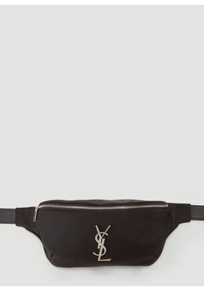 Saint Laurent Monogram Canvas Belt Bag - Man Belt Bags Black One Size
