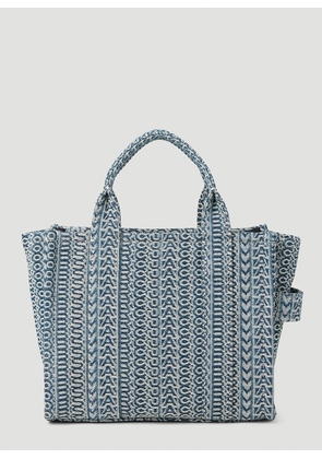 Marc Jacobs Monogram Washed Denim Mini Tote Bag - Woman Tote Bags Blue One Size