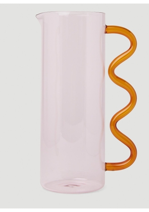 Sophie Lou Jacobsen Wave Pitcher -  Glassware Pink One Size
