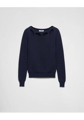 Cotton boat neck sweater