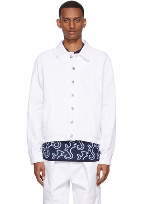 Serapis White Hippocampus Denim Jacket