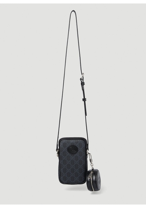 Gucci Retro Gg Supreme Crossbody Bag - Man Crossbody Bags Black One Size