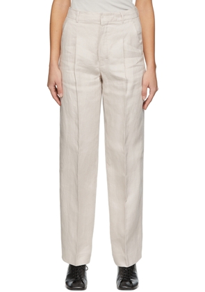 Max Mara Pink Linen Carina Trousers