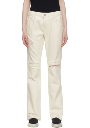 FRAME Off-White 'The Low Boot' Jeans