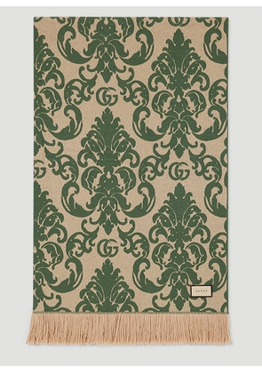 Gucci Damasco Blanket -  Textiles Green One Size