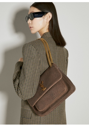 Saint Laurent Medium Niki Shoulder Bag - Woman Shoulder Bags Dark Brown One Size