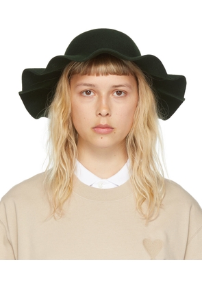AMI Paris Green Borsalino Edition Felted Hare Fur Hat