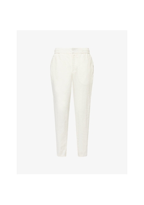 Mens Orlebar Brown Cornell Tapered-Leg Elasticated-Waist  Linen Trousers