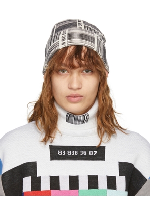 VTMNTS White Barcode Monogram Beanie