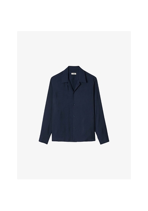 Mens Sandro Spread-Collar Woven Shirt