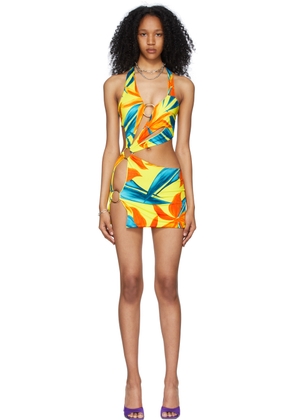 Louisa Ballou SSENSE Exclusive Yellow & Blue Sex Wax Dress
