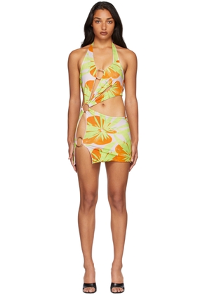 Louisa Ballou SSENSE Exclusive Pink & Green Sex Wax Dress