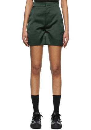 AMI Paris Green Polyester Shorts