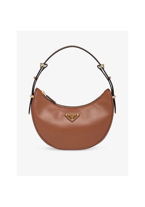 Womens Prada Arqué Leather Shoulder Bag