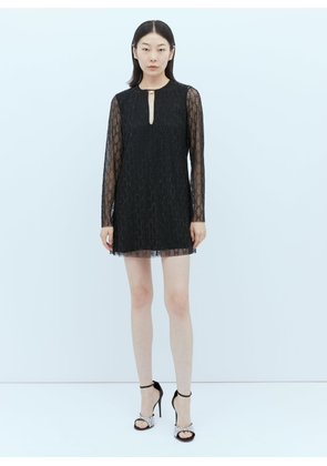 Gucci Tulle Interlocking Gg Crystal Mini Dress - Woman Dresses Black It - 42