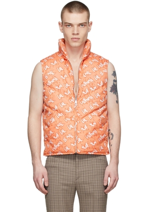 ERL Orange Polyester Down Vest
