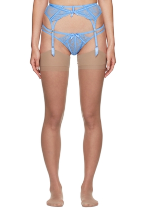 Agent Provocateur Blue Rozlyn Garter Belt