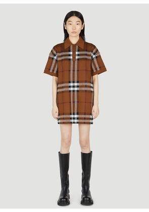 Burberry Carmella Polo Shirt Dress - Woman Dresses Brown L
