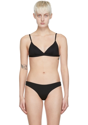 ASCENO Black Genoa Bikini Top