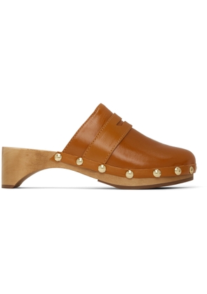 BY FAR Tan Hans Clogs