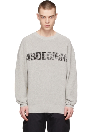 4SDESIGNS Grey Cotton Sweater