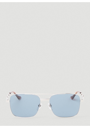 Gucci Web Square Sunglasses - Man Sunglasses Silver One Size
