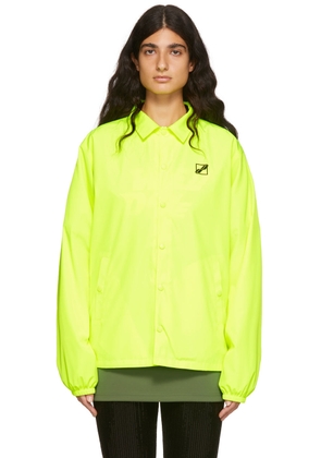 We11done Yellow Polyester Windbreaker Jacket