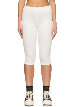 We11done White Sequin Shorts