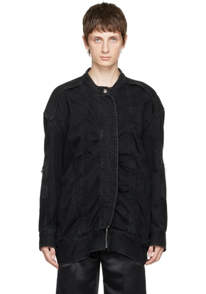 We11done Black Bomber Denim Jacket