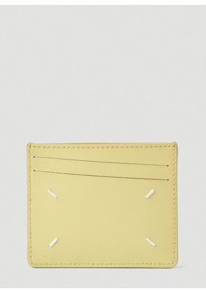 Maison Margiela Signature Stitch Cardholder - Man Wallets & Cardholders Yellow One Size