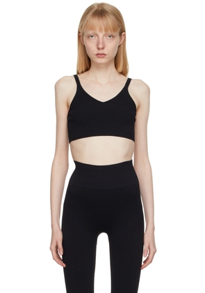 VAARA Black Technical Knit Crop Bra
