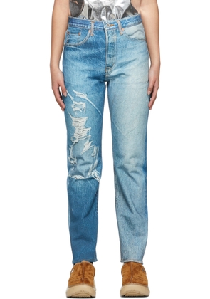 doublet Blue Photo Print Jeans