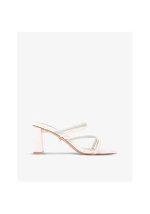 Womens KG Kurt Geiger Sasha Embellished Faux-Leather Sandals