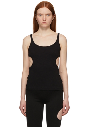 Off-White Black Rib Knit Meteor Tank Top