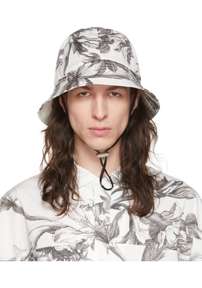 Erdem Black & White Cotton Bucket Hat