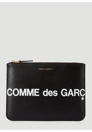 Comme des Garçons Wallet Logo pouch -  Wallets & Cardholders Black One Size