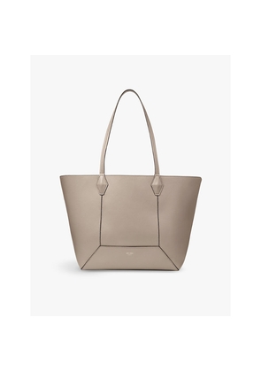 Jimmy Choo Diamond Logo-Embossed Medium Leather Tote Bag