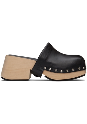 Marsèll Black Bottone Clogs